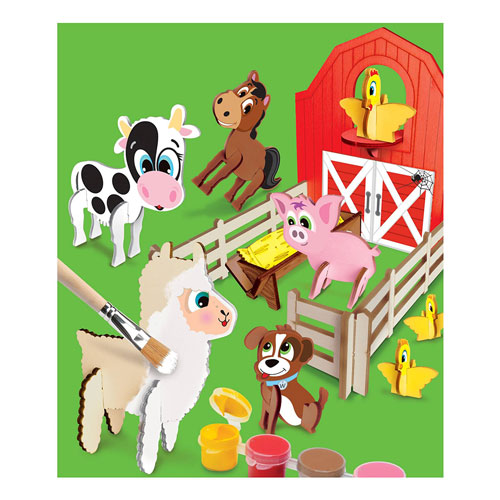 Wood Worx Junior Farm Friends Paint Kit