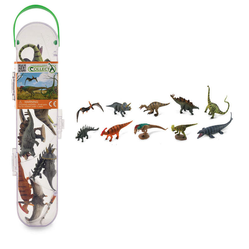 Colleca Dinosaur Figures in Tube Gift Set (uppsättning av 10)