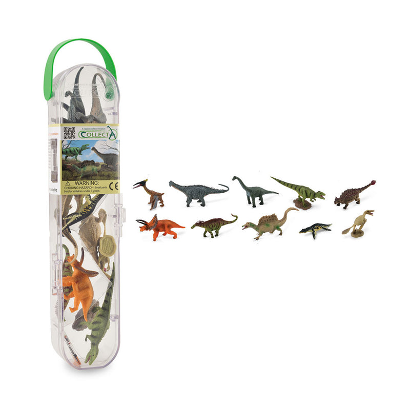 Colleca Dinosaur Figures in Tube Gift Set (uppsättning av 10)