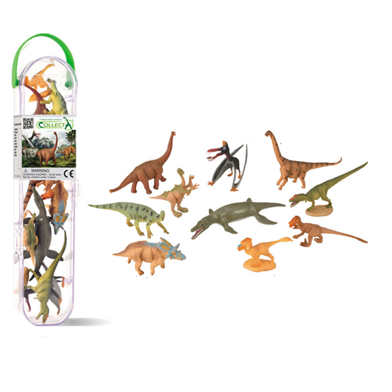 Colleca Dinosaur Figures in Tube Gift Set (uppsättning av 10)