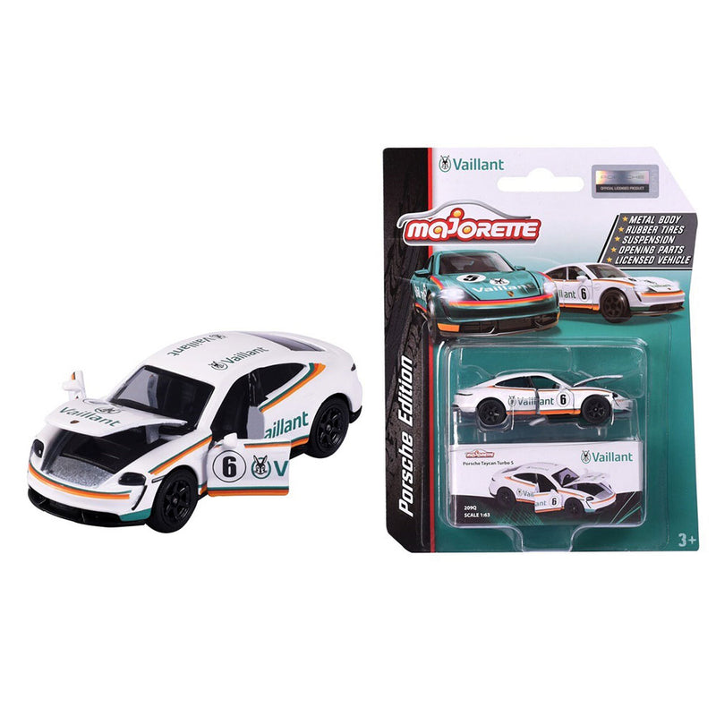  Majorette Porsche Taycan Vaillant Modellauto