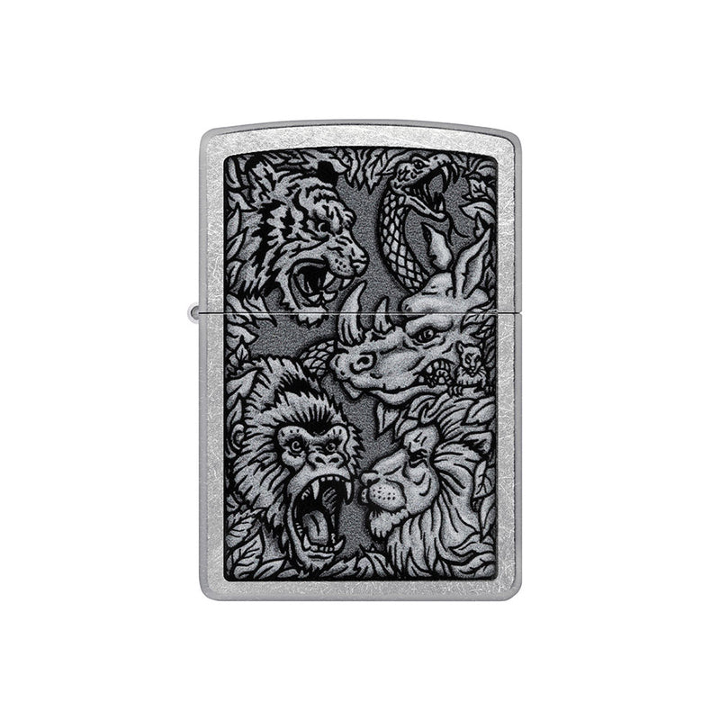 Zippo Jungle Design Street Chrome Windproof Lighter