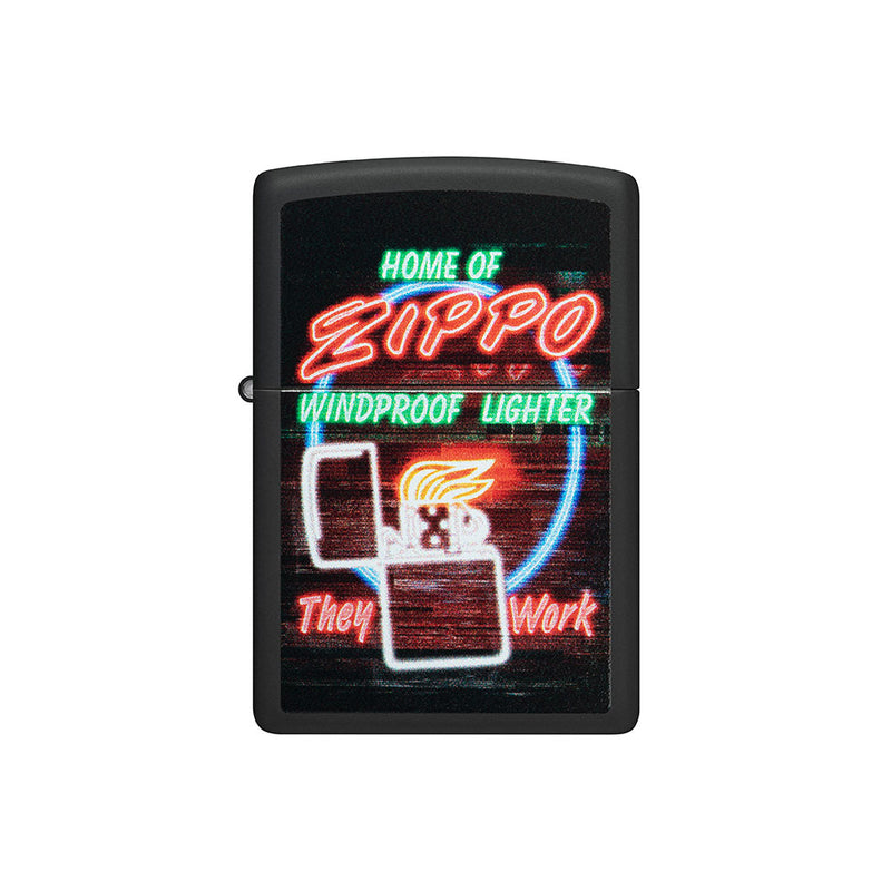 Zippo Zippo Design Musta tuulenpitävä vaaleampi