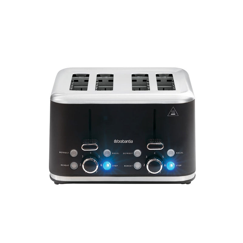 Brabantia Stainless Steel 4 Slice Toaster (Matt Black)