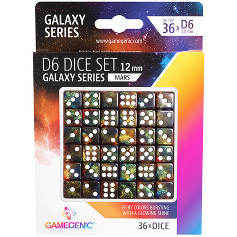 Gamegenic Galaxy -sarja D6 Dice Set 12mm (36kpl)