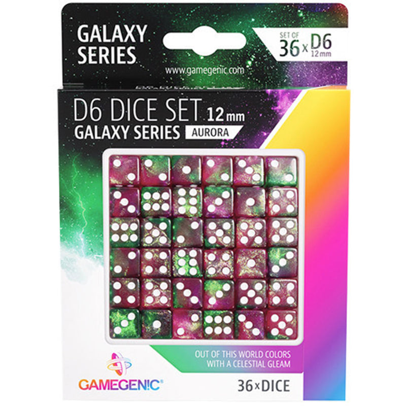 Gamegenic Galaxy -sarja D6 Dice Set 12mm (36kpl)