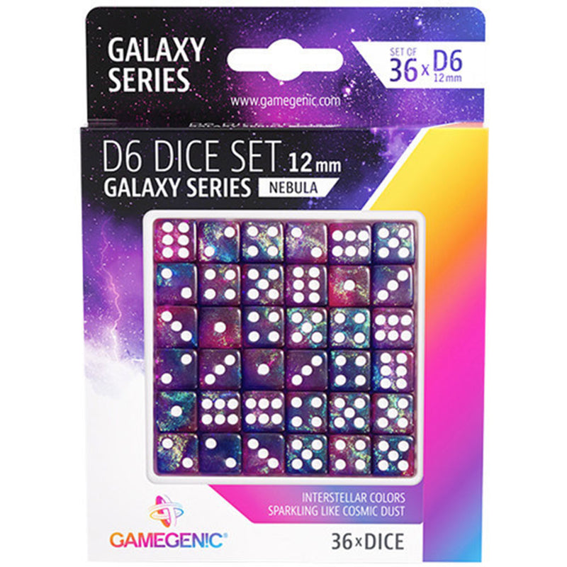 Gamegenic Galaxy -sarja D6 Dice Set 12mm (36kpl)