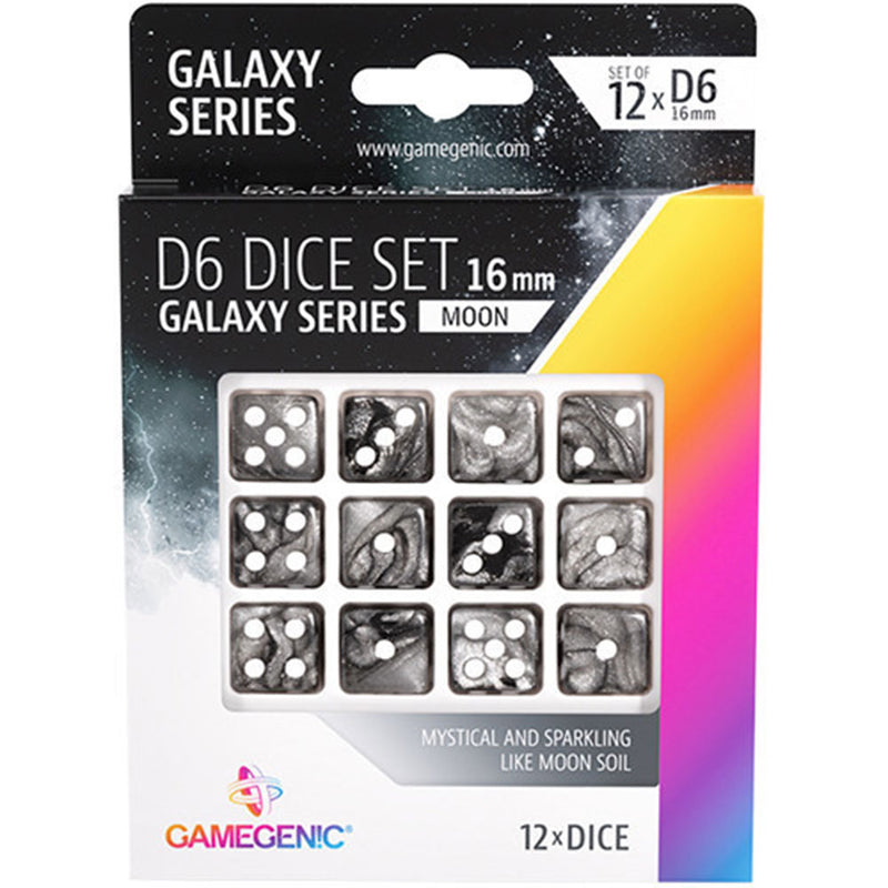 Gamegenic Galaxy -sarja D6 -noppajoukko 16 mm (12kpl)