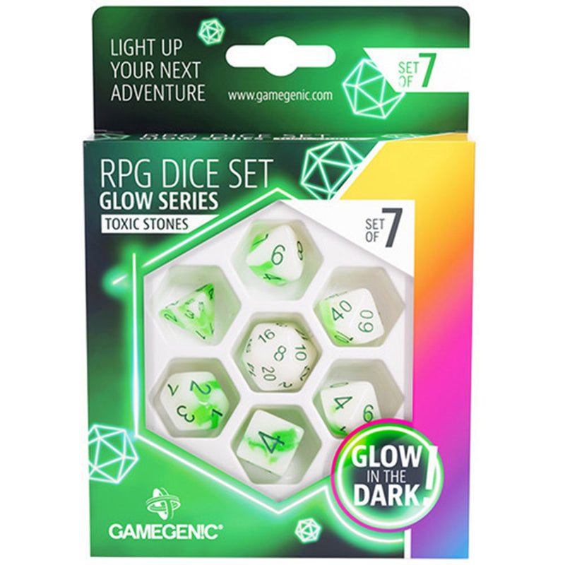 Gamegenic Glow -sarjan RPG -noppajoukko 7kpl