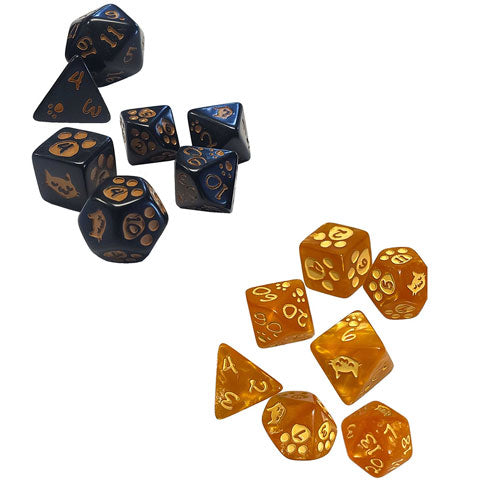 Kitten Polyhedral Dice Set 7pcs