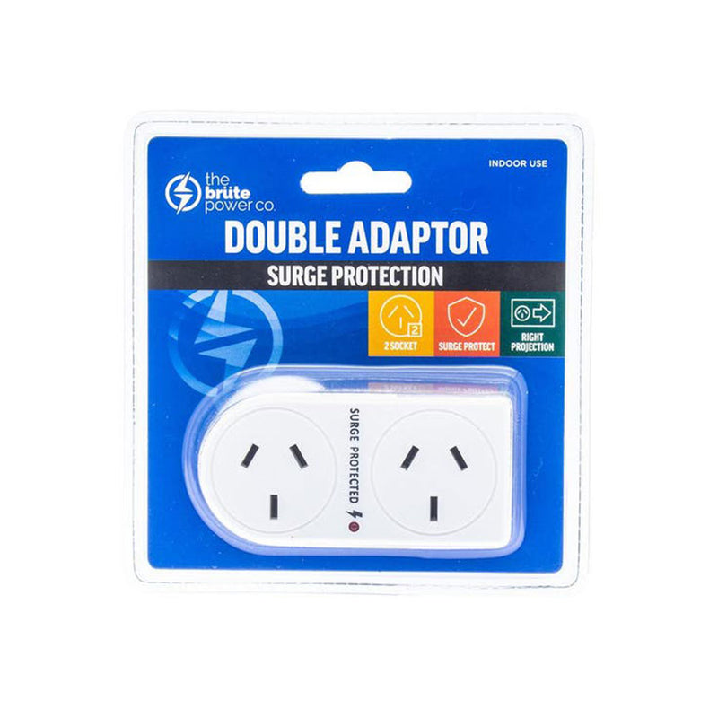 TBPC W/ Surge Protection Double Adapter (valkoinen)