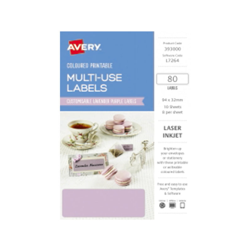 Avery suorakaiteen muotoinen laser -etiketti 80kpl (94x32mm)