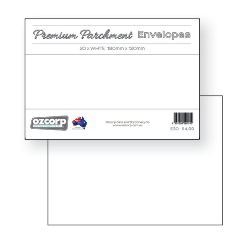 OZCORP C6 Premium -pergamenttiverhoilu 20kpl (18x12cm)