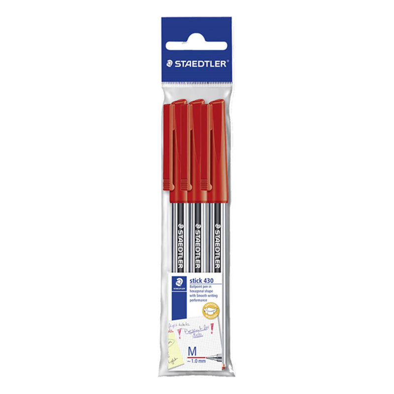 Staedtler Ballpoint Medium Penn Stick i Polybag