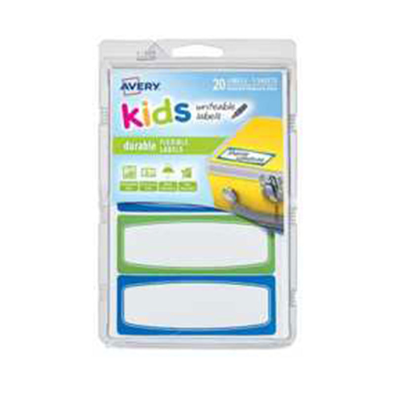 Avery Writable Kids ID -merkinnät 20kpl (89x32mm)