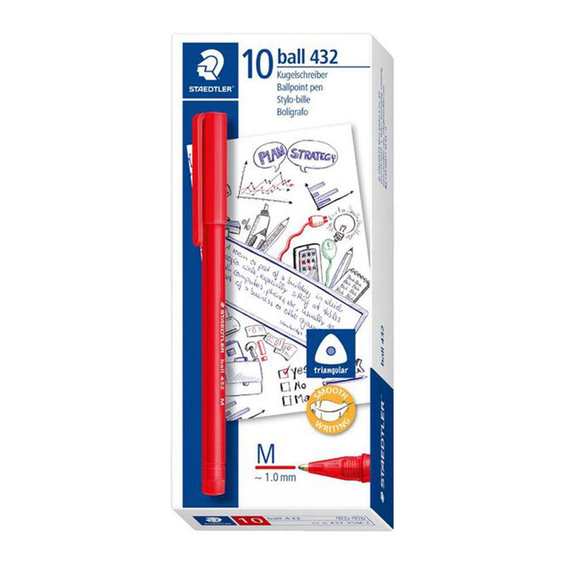 Staedtler Medium Stick kolmionmuotoinen kuulakohta 10kpl