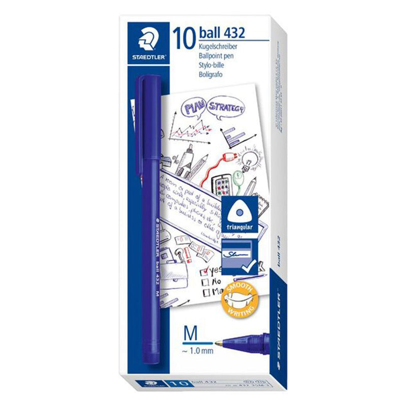 Staedtler Medium Stick kolmionmuotoinen kuulakohta 10kpl