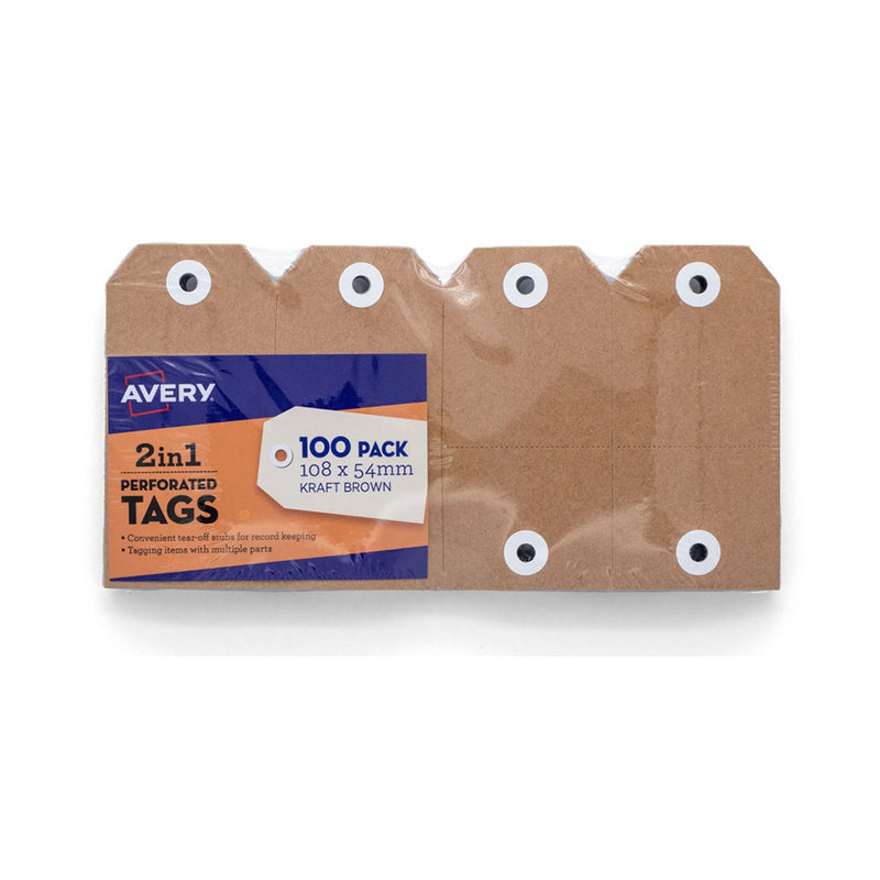 Avery 2-in-1 Kraft Tag (Pack von 100)