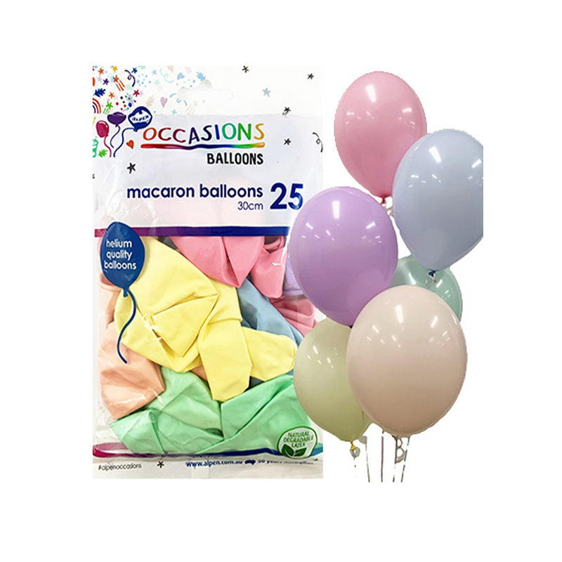 Alphen Macaron Pastel Balloons 30cm (25st)