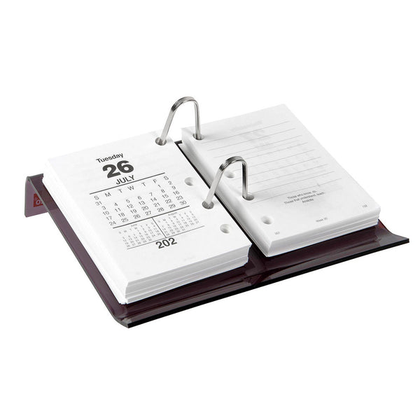 Sasco Acrylic Side Punch Desk Calendar (Brown)