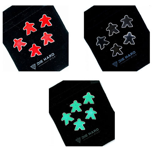 DHD Platinum Metal Meeples with Bag (Set of 5)