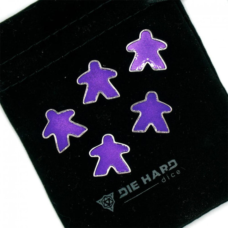  DHD Platinum Metal Meeples mit Tasche (5er-Set)