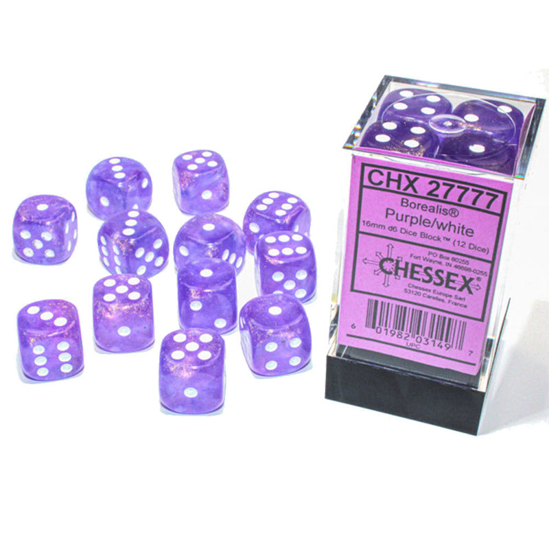 Borealis Chessex 16 mm D6 Luminary Dice Block