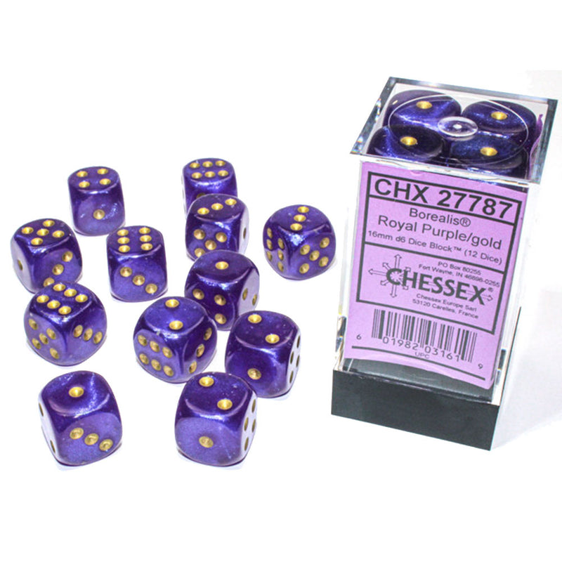 Borealis Chessex 16 mm D6 Luminary Dice Block