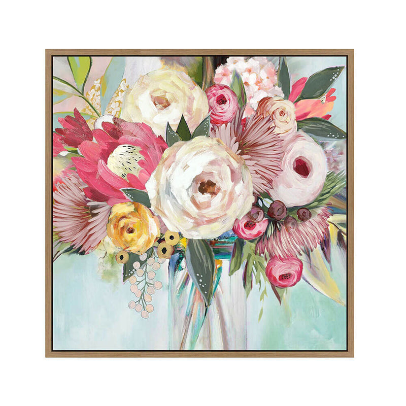 Luia Boquet Hand Painted Canvas in a Frame (80x80x3.5cm)