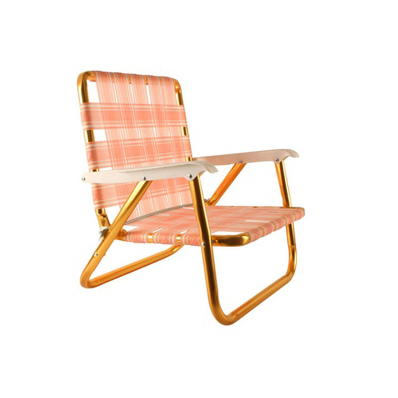 Retro picknickstol med guldram (56x56,5x49cm)