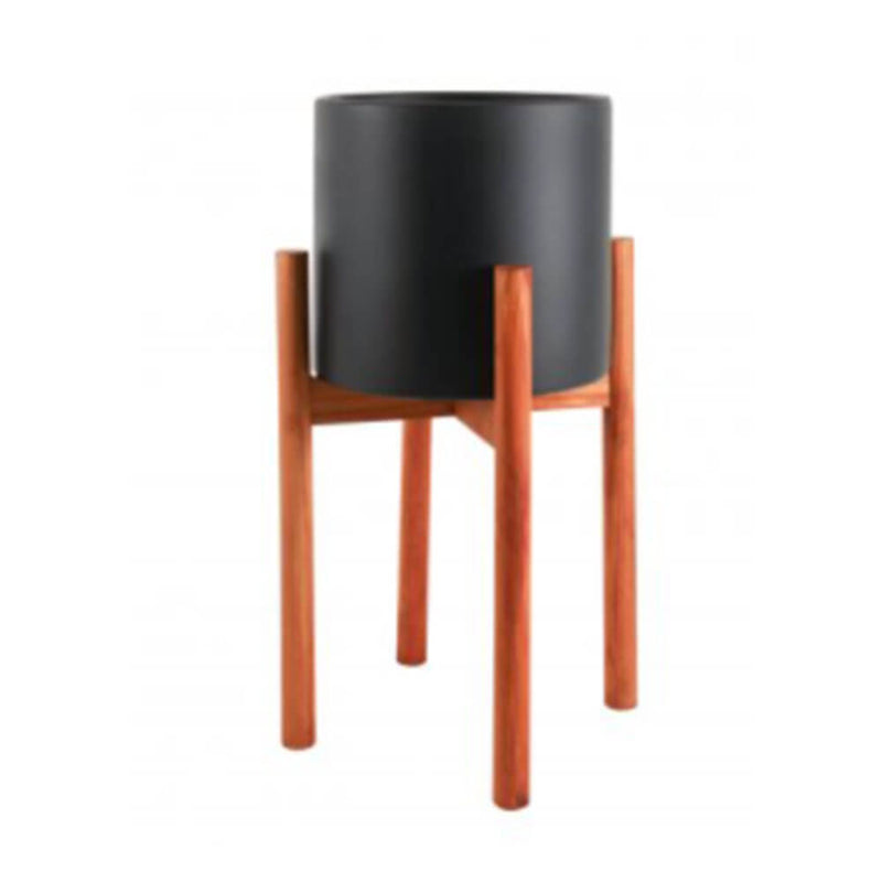 Peyton Planter Stand med Cramic Pot Black