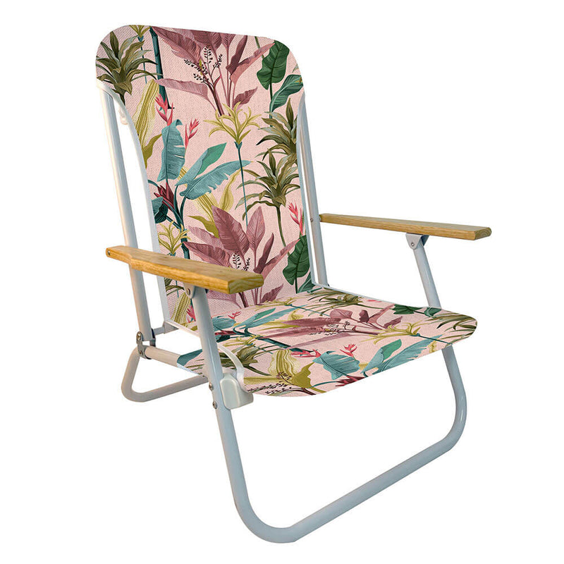 Beach Chair with Wooden Arms (74x68x60cm)