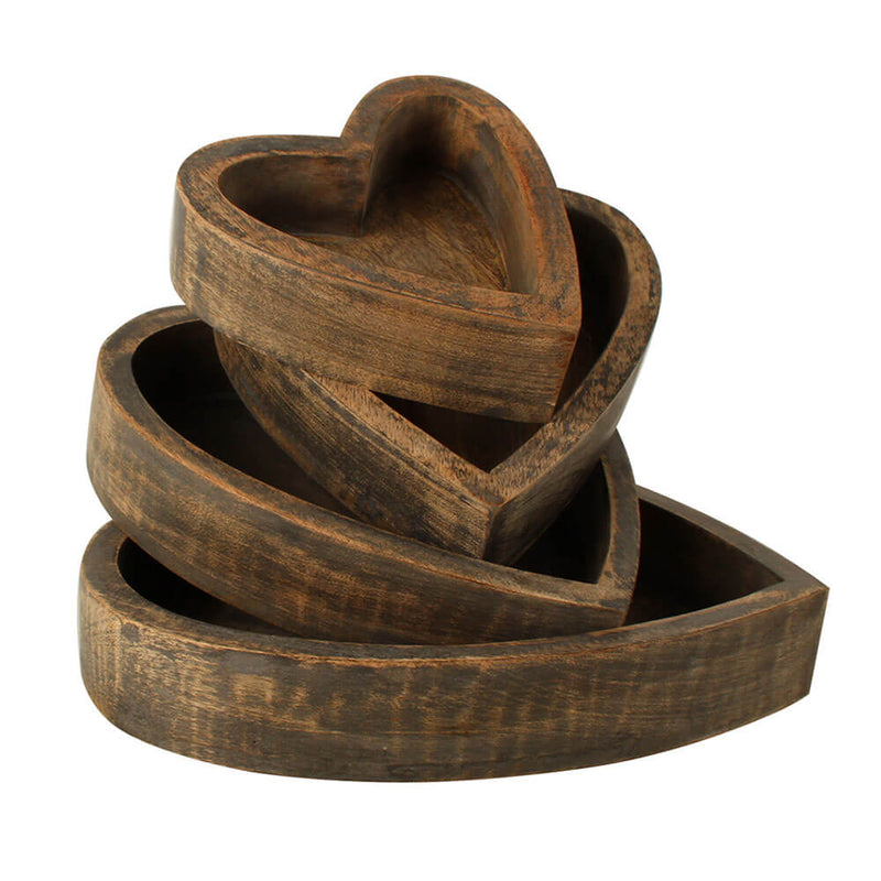 Harmony Mango Wood Heart Box (sarja 4)