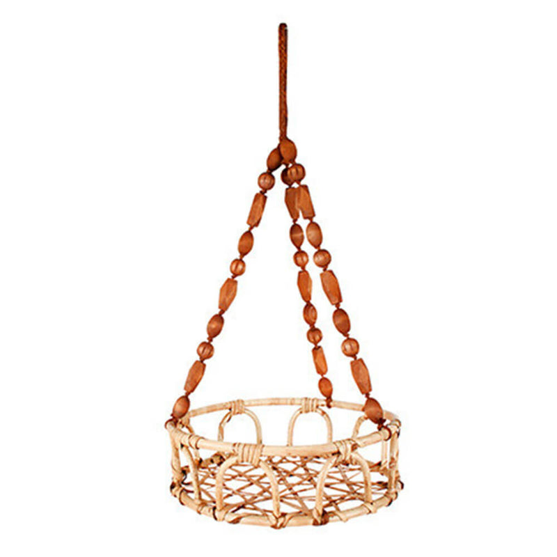 Luna Rattan ja Bead Riping Basket Pot