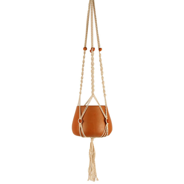 Zia Terracotta Pot Macrame Hanger (110x15x15cm)