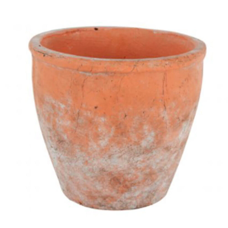 Sersi Antiqued Face Beton Pot Terracotta