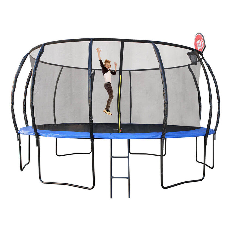 Trampolin w/ stege sko väska och baskethopp