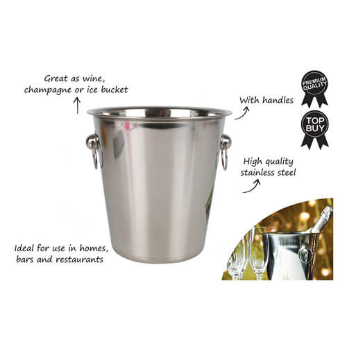 Stainless Steel High Grade Wine Champange Bucket 22cm