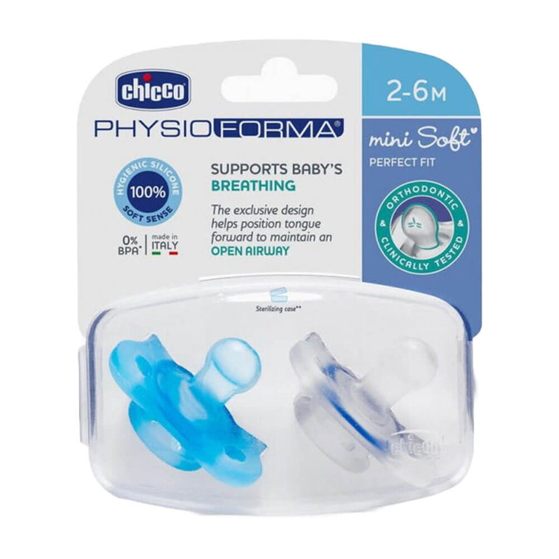 Chicco Nursing Physio Mini Soft Soother 2st (blå)