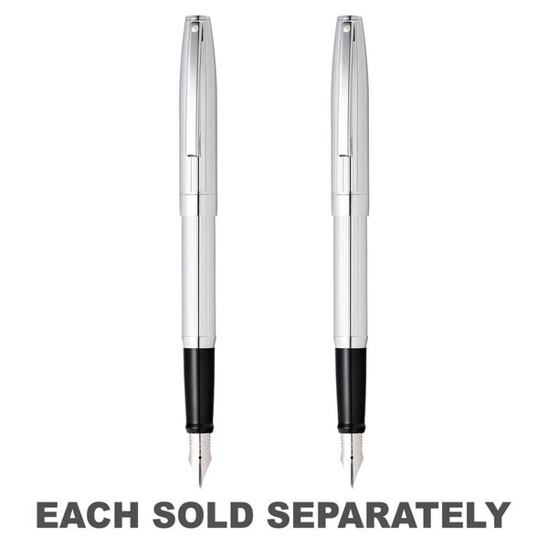 Sagaris Chrome Finish Engraved Fountain Pen