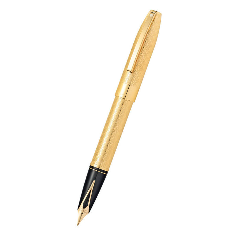 Sheaffer Legacy 23k Gold Chevron Pattern Fountain -kynä