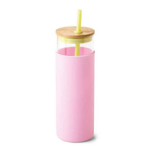 Tumbler with Straw & Bamboo Lid