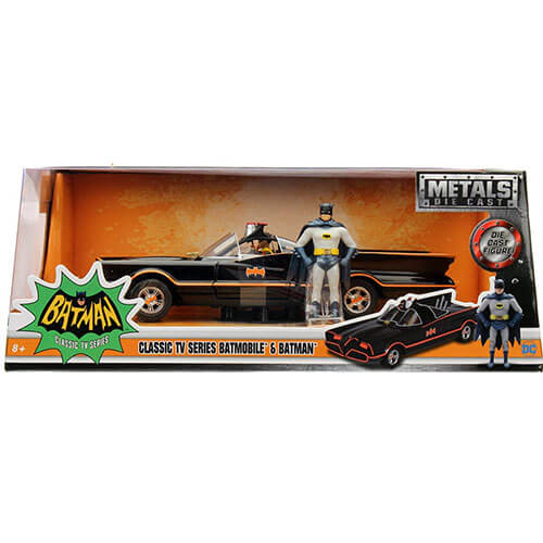 Batman (1966) Batmobile 1:24 w/Batman & Robin