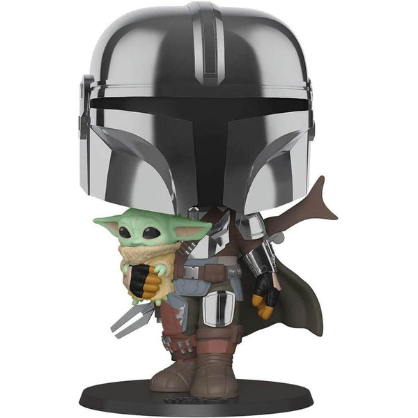 The Mandalorian Mandalorian with Child Chrome 10" Pop! Vinyl