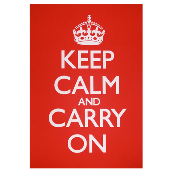 Keep Calm & Carry On Red Poster