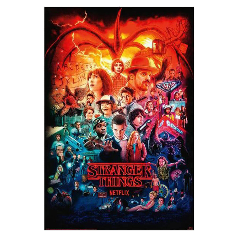 Stranger Things Seasons Montage Poster