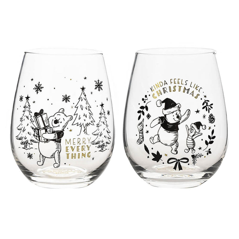 Winnie the Pooh Christmas Glasses (Set of 2)