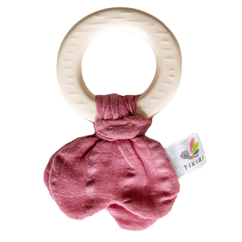 Tikiri luonnonkumi teether musliinin solmiolla