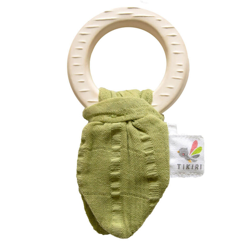 Tikiri luonnonkumi teether musliinin solmiolla