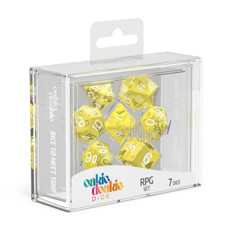 Oakie Doakie RPG Set Translucent Dice 7kpl